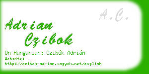 adrian czibok business card
